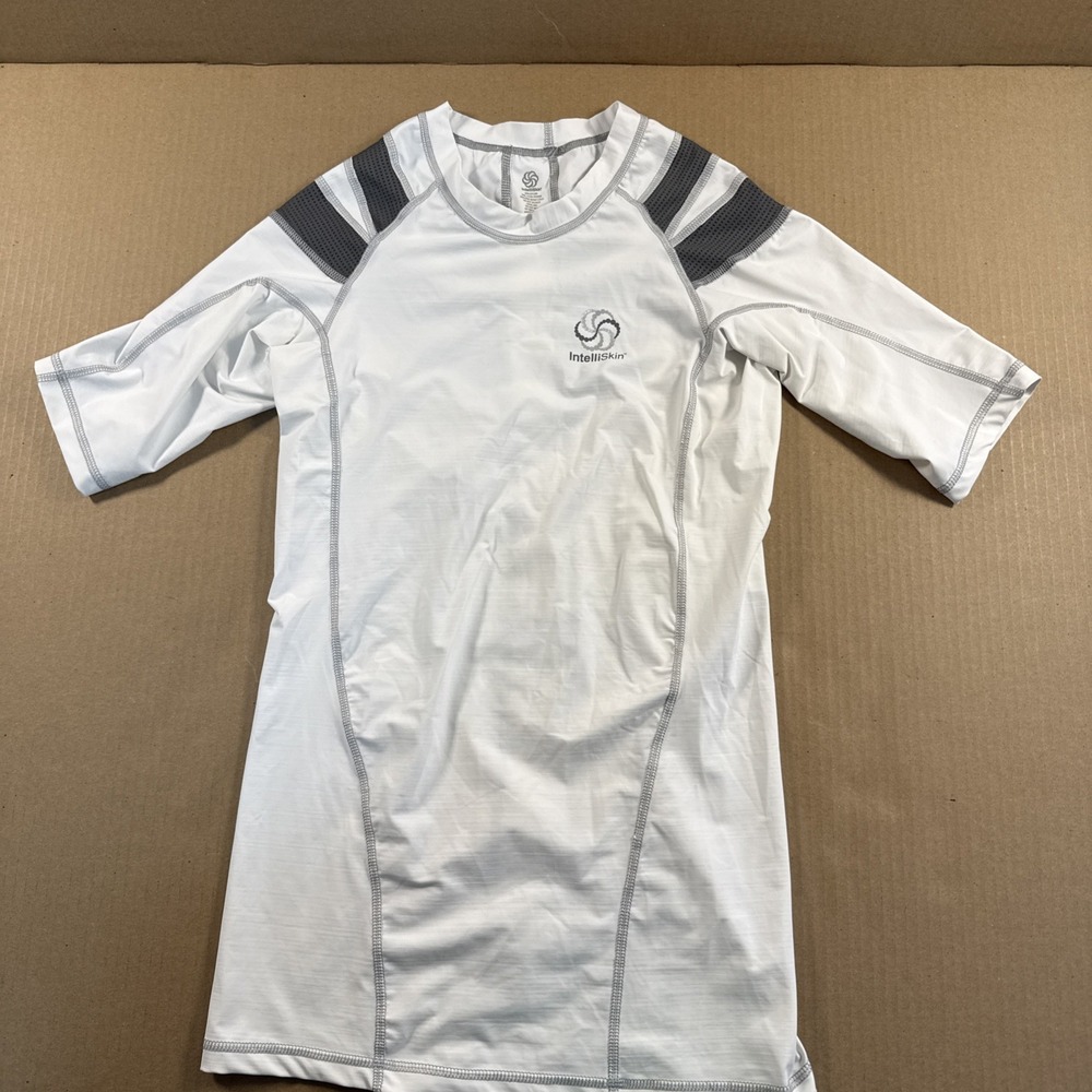 IntelliSkin Shirt Mens Large White Compression Short Sleeve Posture Shirt